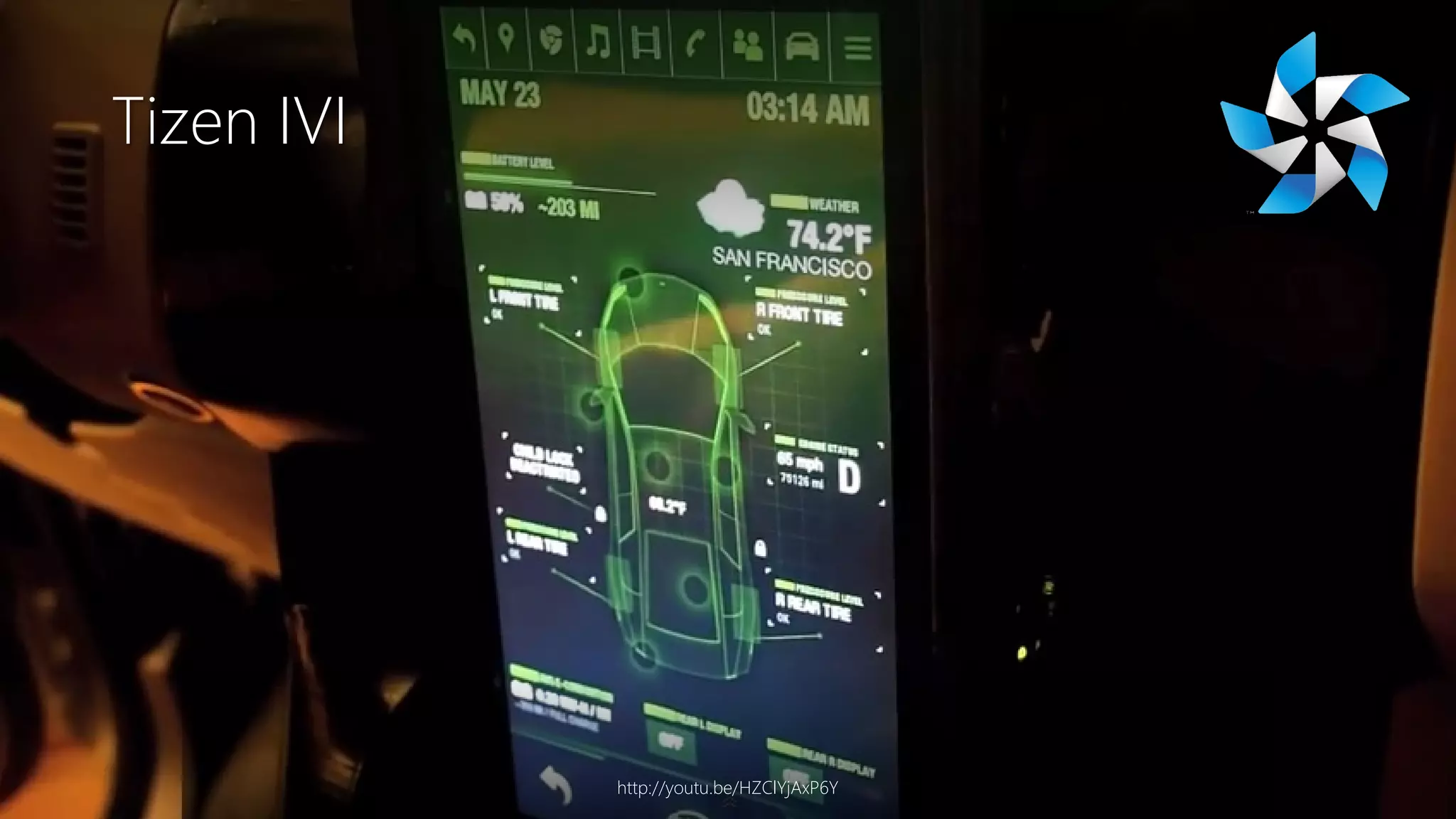 Newphoria Corporationhttp://youtu.be/HZClYjAxP6Y
Tizen IVI
 