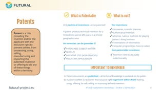 FUTURAL - IP and Exploitation Workshop.pdf - Patent Engineering Foundations Offerings Patents