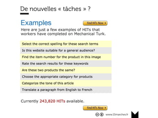 www.15marches.fr
De nouvelles « tâches » ?
 