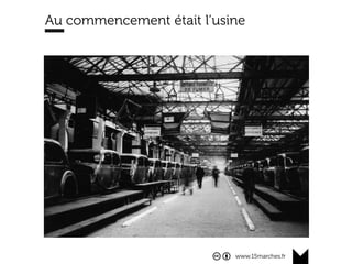 www.15marches.fr
Au commencement était l’usine
 