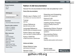 Daniel Greenfeld
                        @pydanny




python.rtfd.org
 