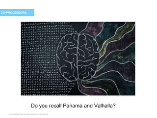 © 2015 INTERNATIONAL BUSINESS MACHINES CORPORATION
CO-PROCESSORS:
Do you recall Panama and Valhalla?
 