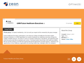 OP T IMI Z E ! 
Future Healthcare Executives 25 
 