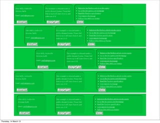 Thursday, 14 March 13
 