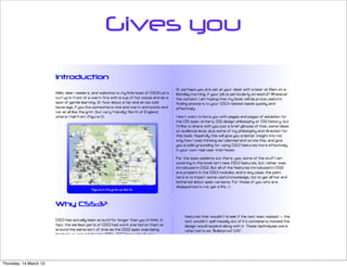 Gives you




Thursday, 14 March 13
 