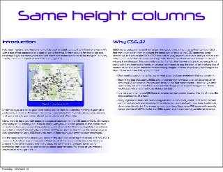 Same height columns
Thursday, 14 March 13
 