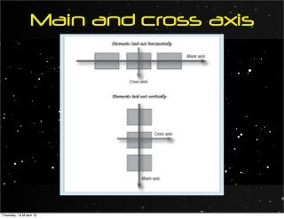 Main and cross axis
Thursday, 14 March 13
 