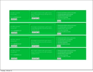 Thursday, 14 March 13
 