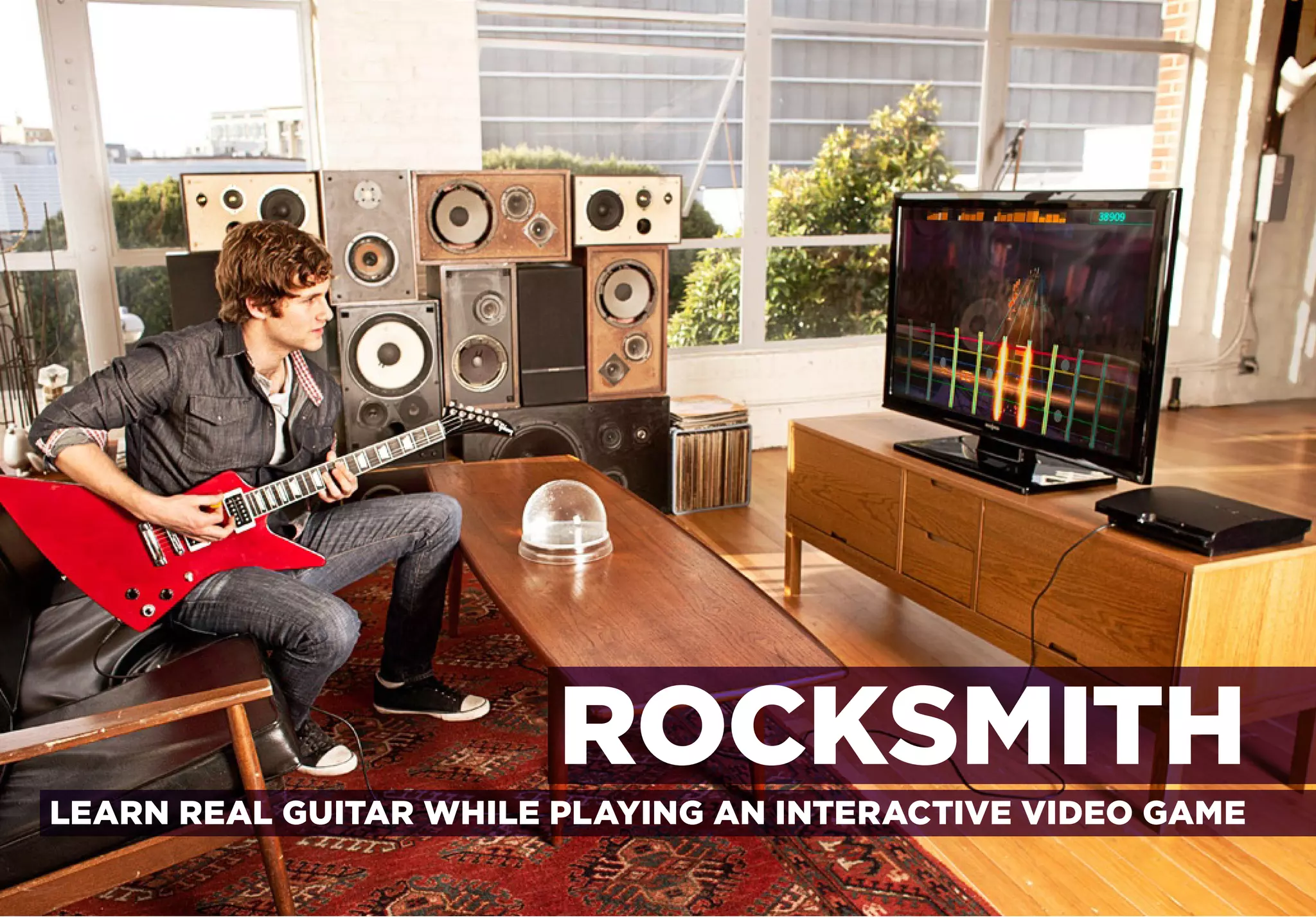 TO TEACH PEOPLE NEW SKILLS

LEARN REAL GUITAR WHILE PLAYING AN INTERACTIVE VIDEO GAME




                                   ROCKSMITH
LEARN REAL GUITAR WHILE PLAYING AN INTERACTIVE VIDEO GAME
 