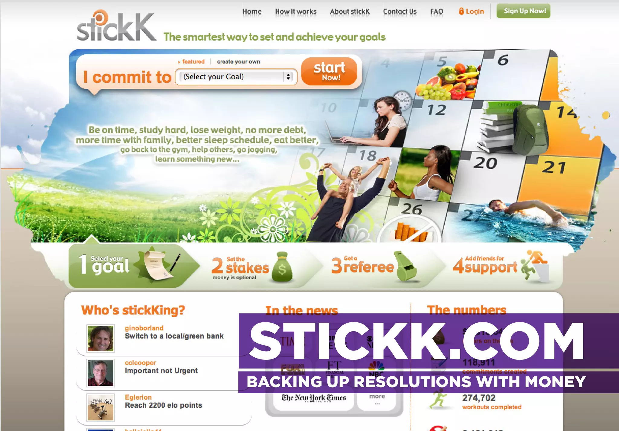 STICKK.COM
BACKING UP RESOLUTIONS WITH MONEY
 