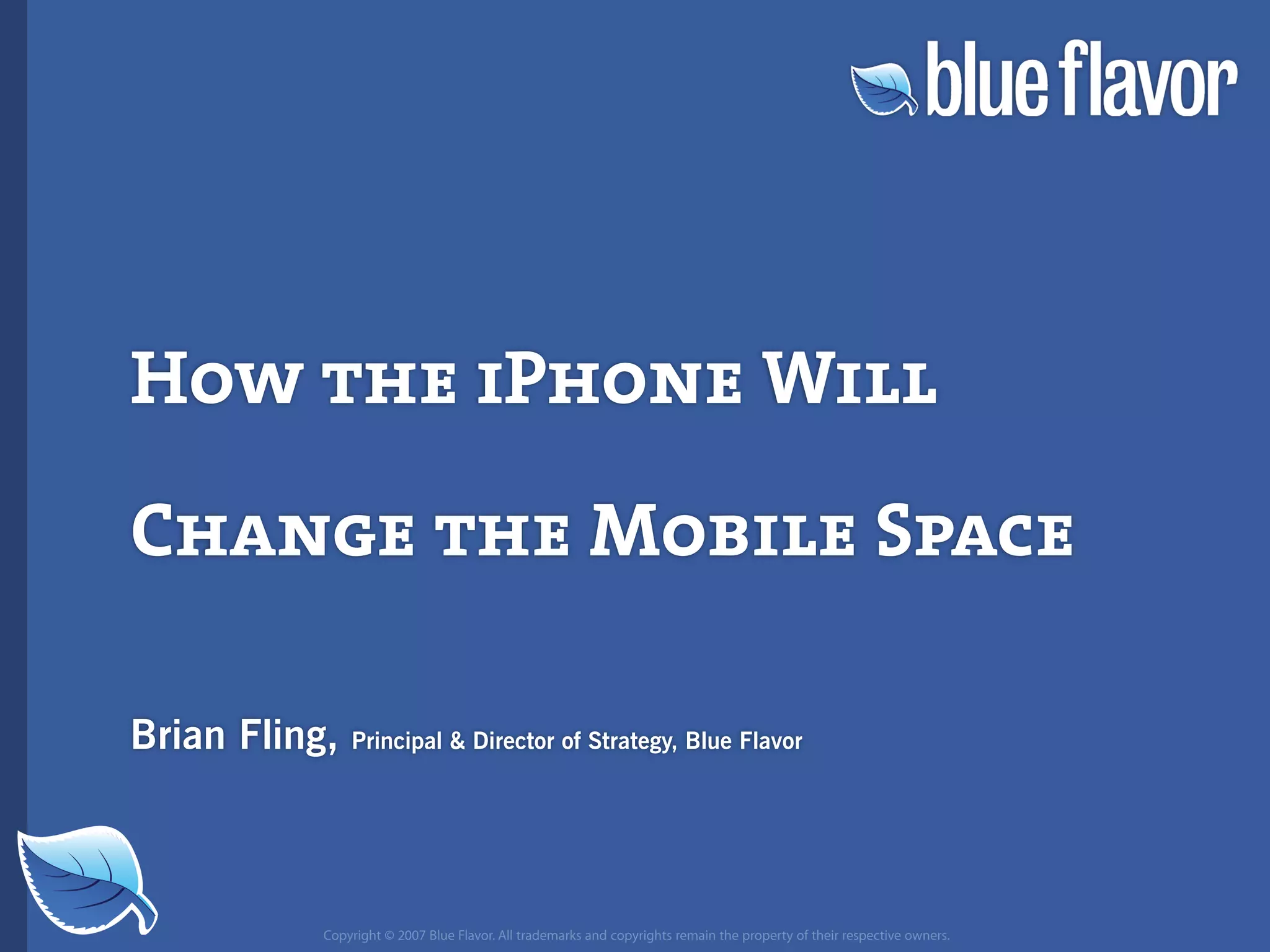 Future of Mobile iPhone Presentation