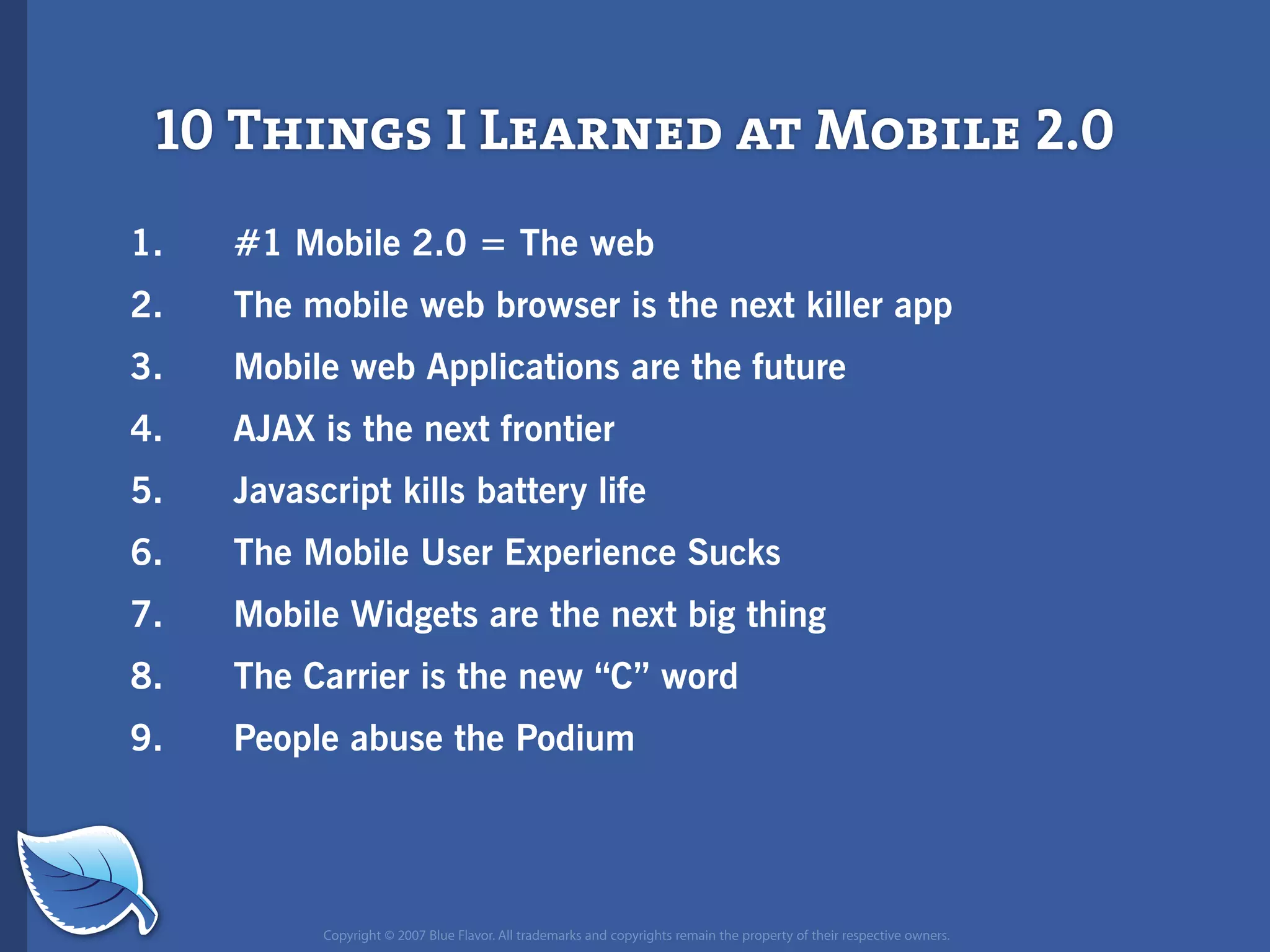 Future of Mobile iPhone Presentation