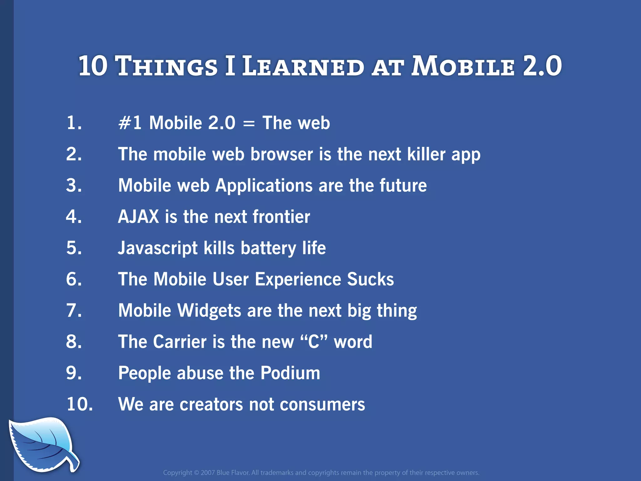 Future of Mobile iPhone Presentation