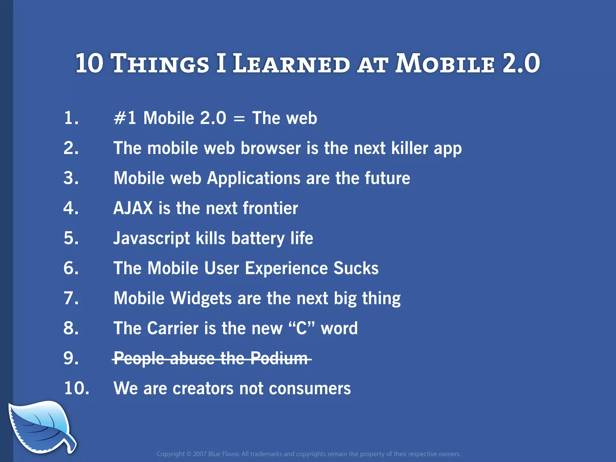 Future of Mobile iPhone Presentation