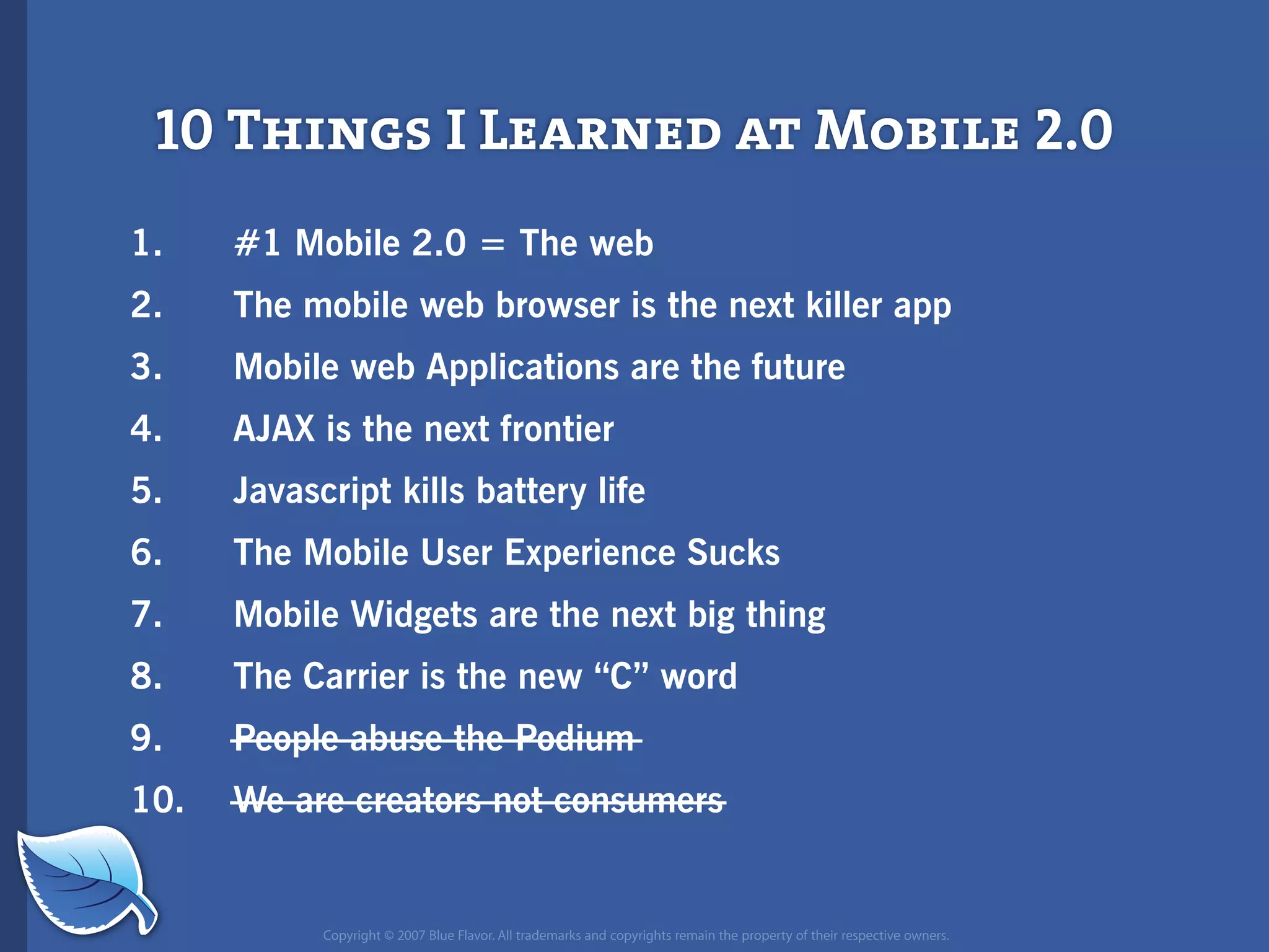 Future of Mobile iPhone Presentation