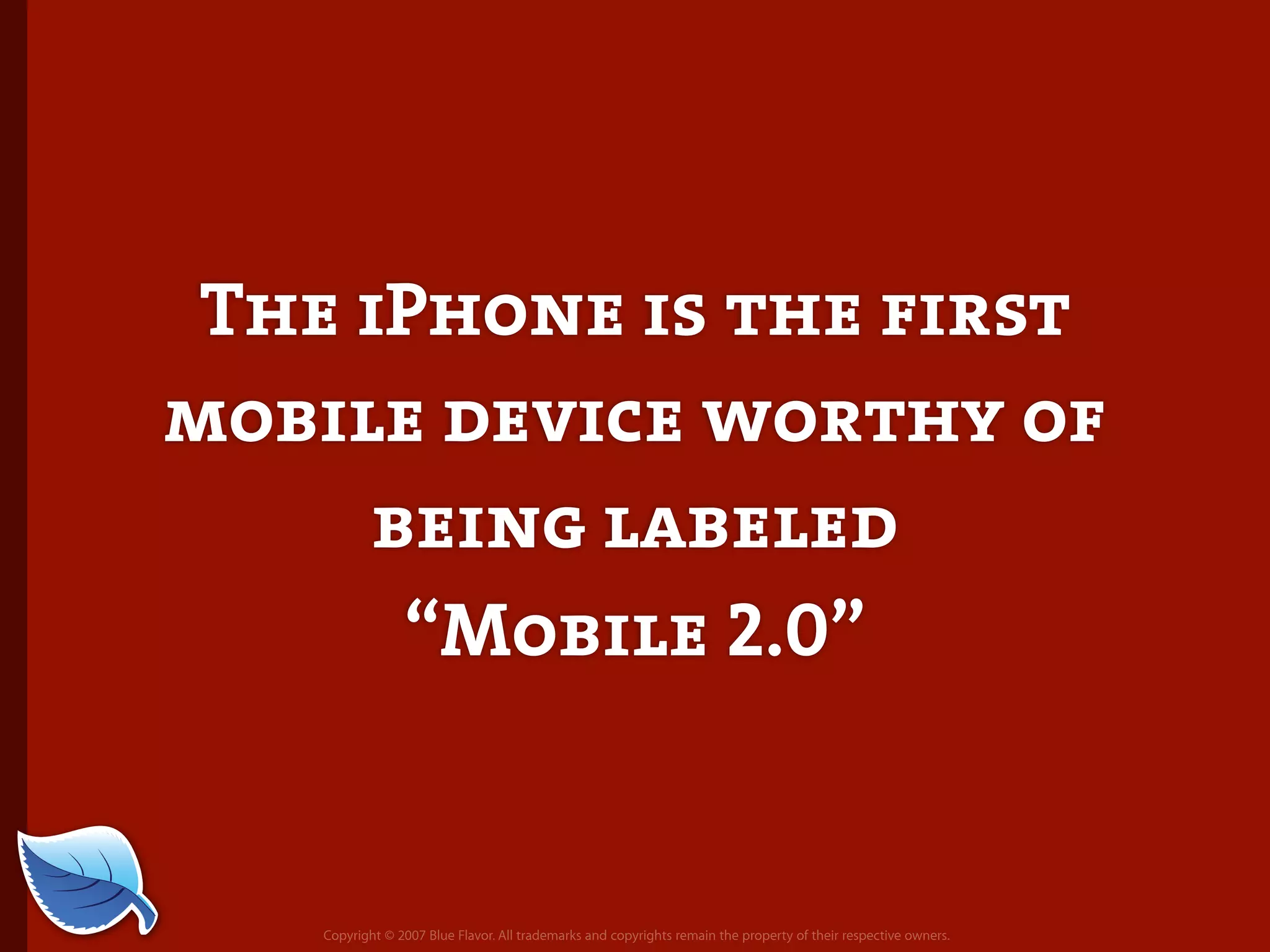 Future of Mobile iPhone Presentation