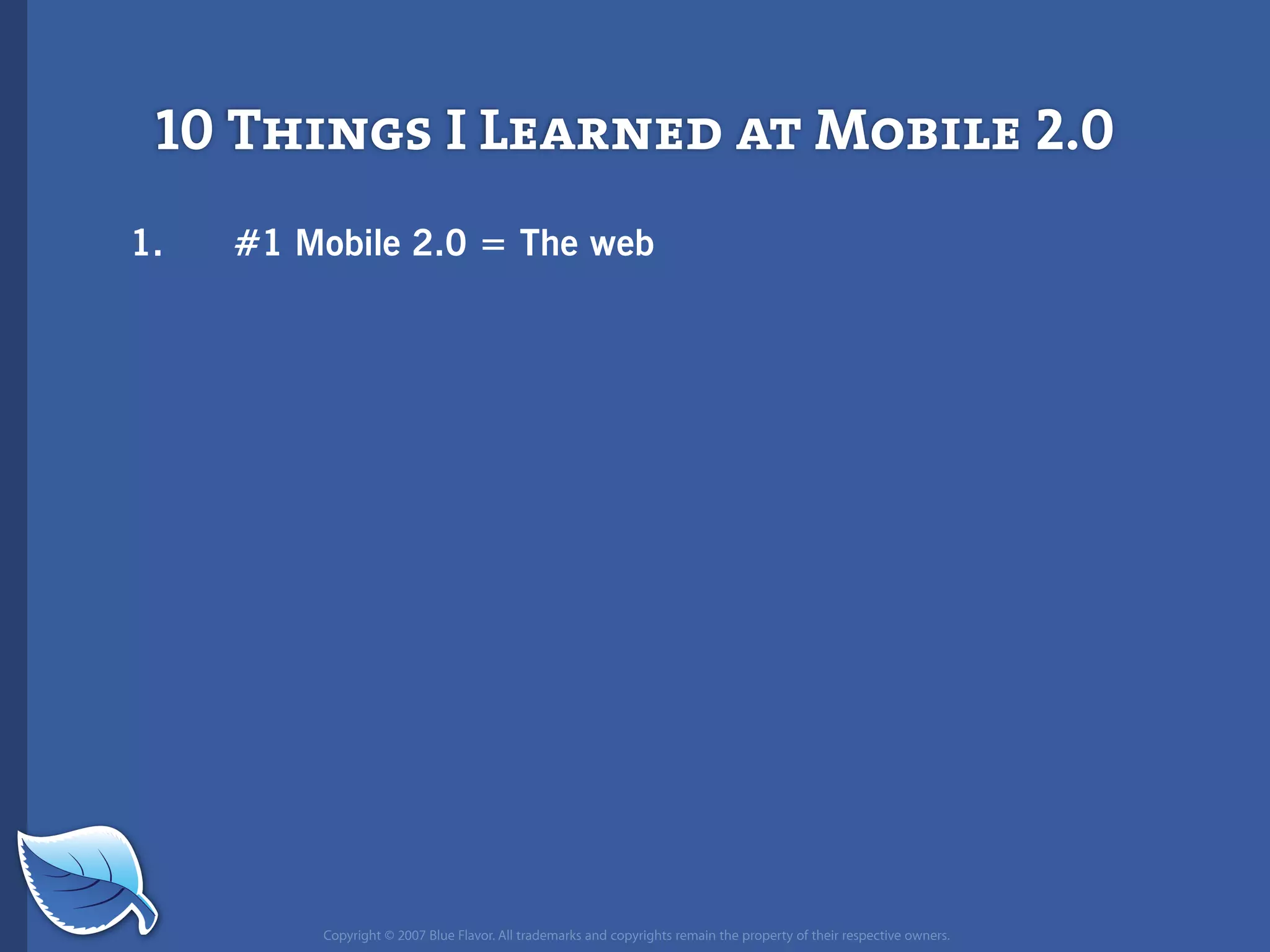 Future of Mobile iPhone Presentation