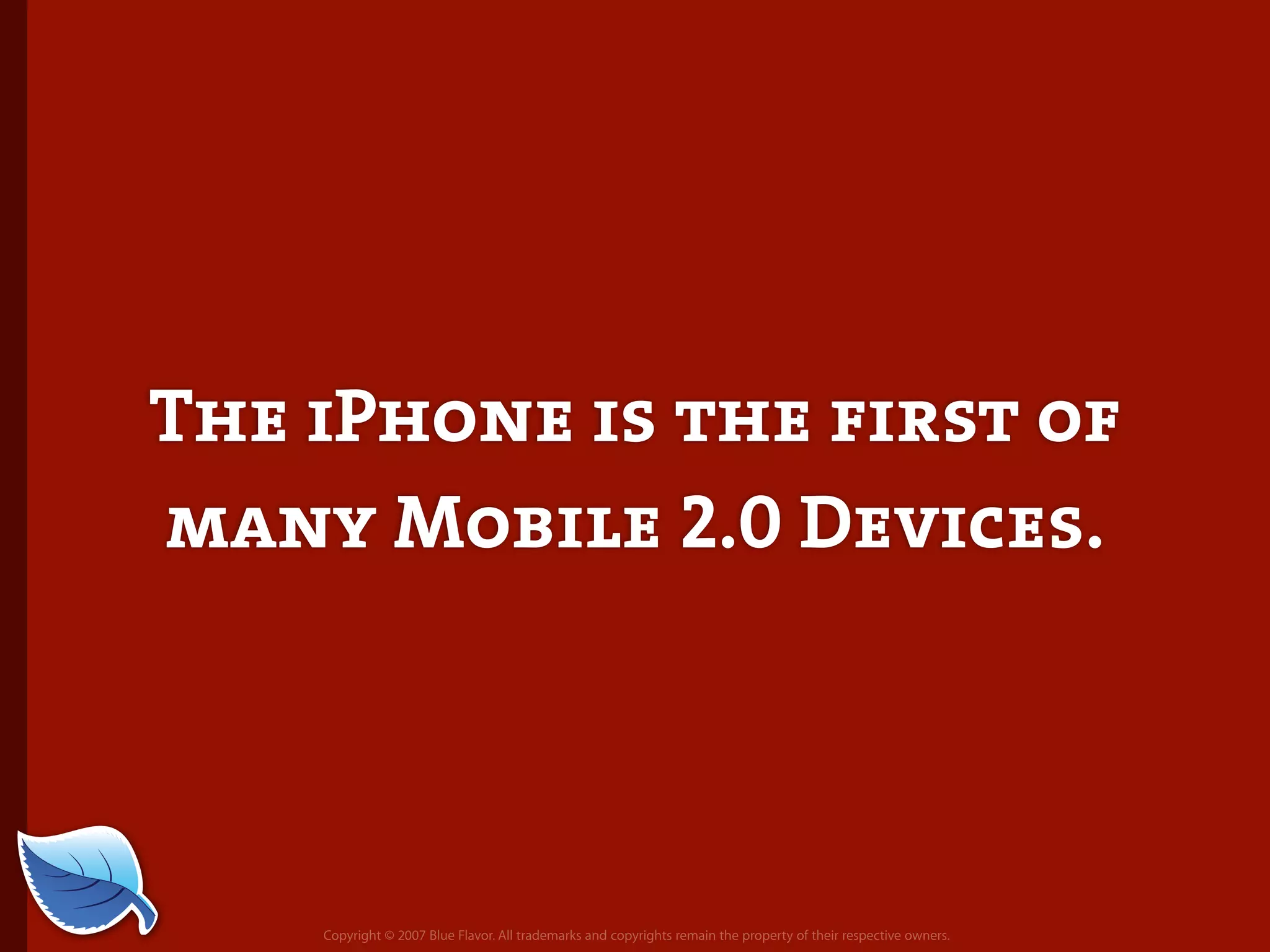 Future of Mobile iPhone Presentation