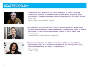 JOIN THE DISCUSSION ON
  DATA DEMOCRACY

                           “Citizenship is much more than just having a passport ...