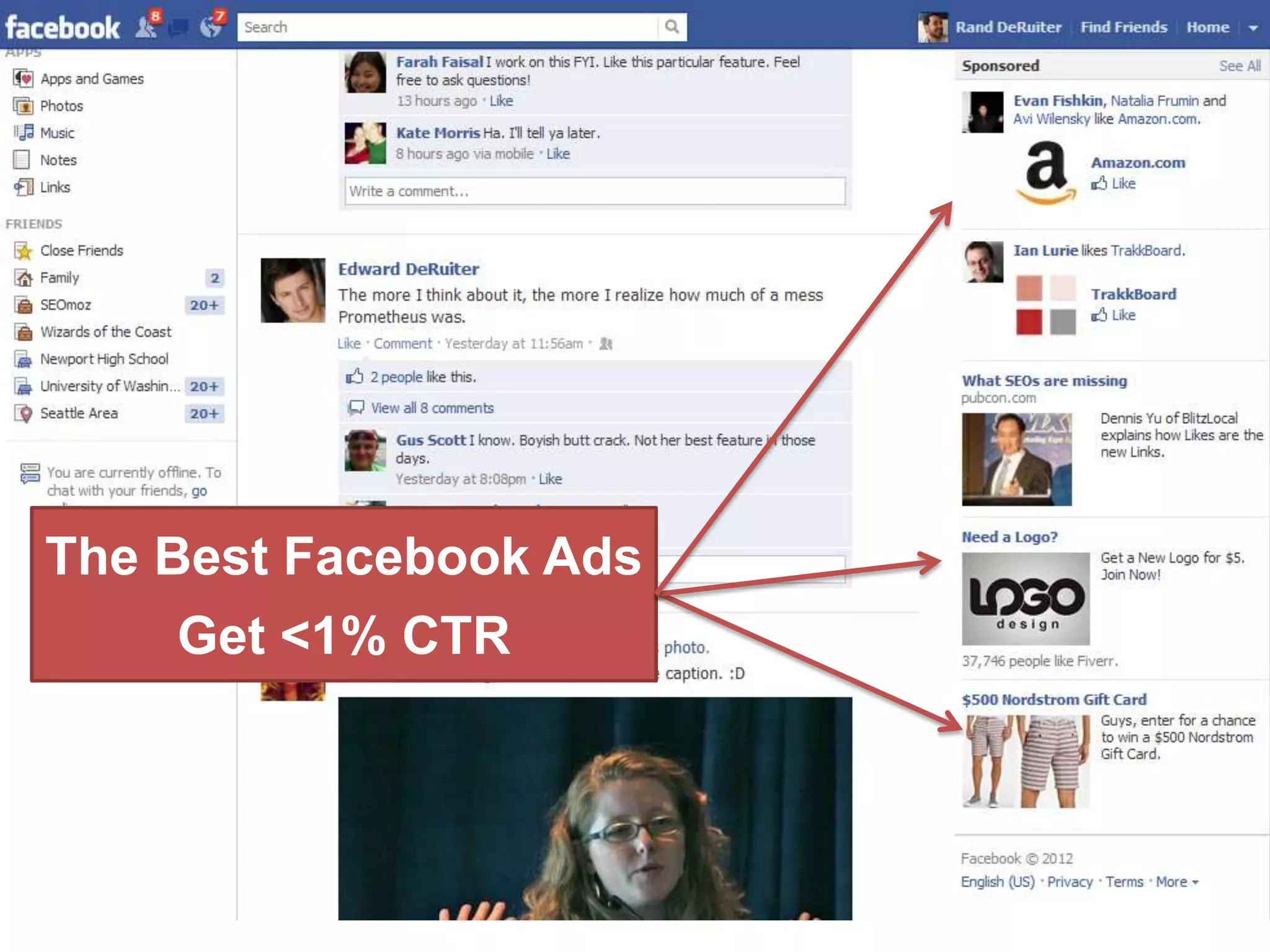 The Best Facebook Ads
    Get <1% CTR
 