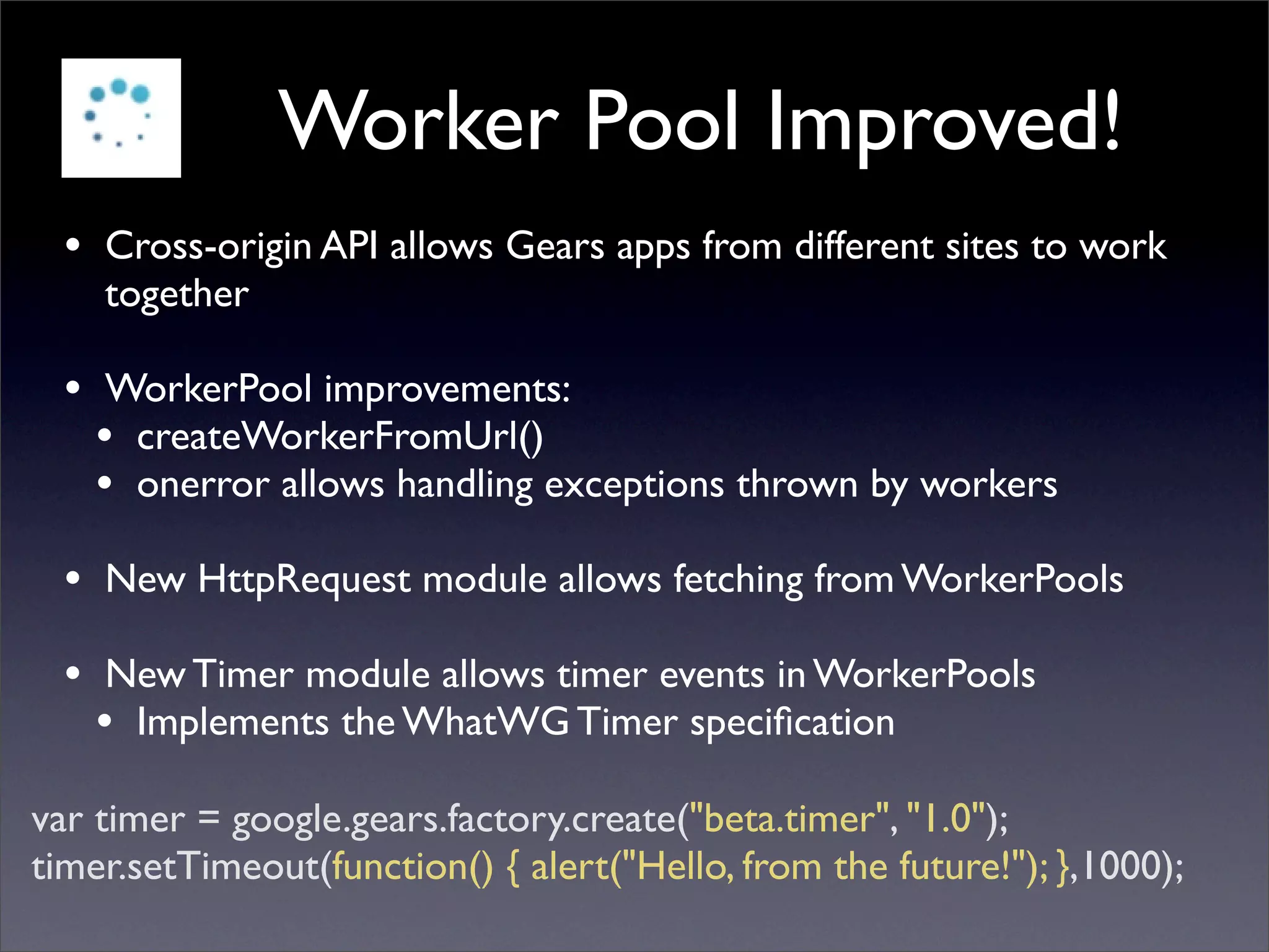 Future of Web Apps: Google Gears