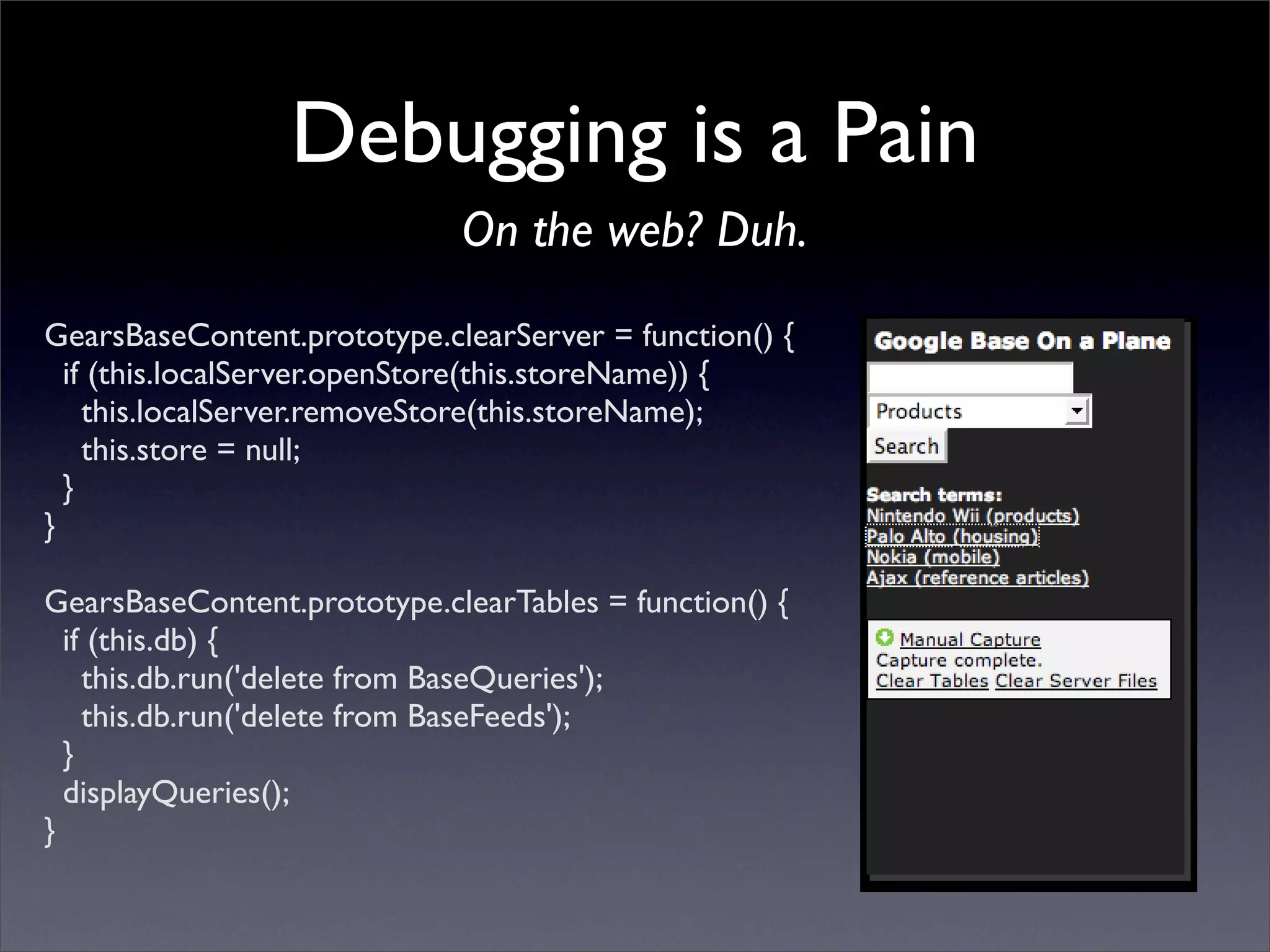 Future of Web Apps: Google Gears