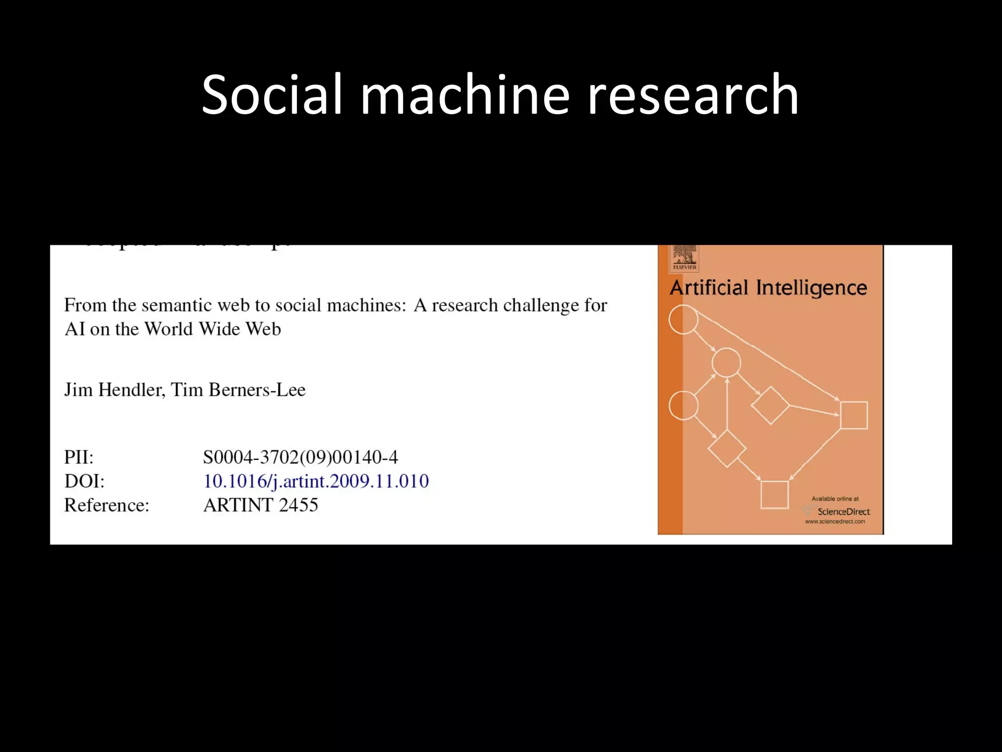 Social machine research 