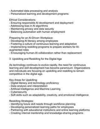 The Future of Work: 7 Key Trends Shaping Tomorrow's Workplace | PDF