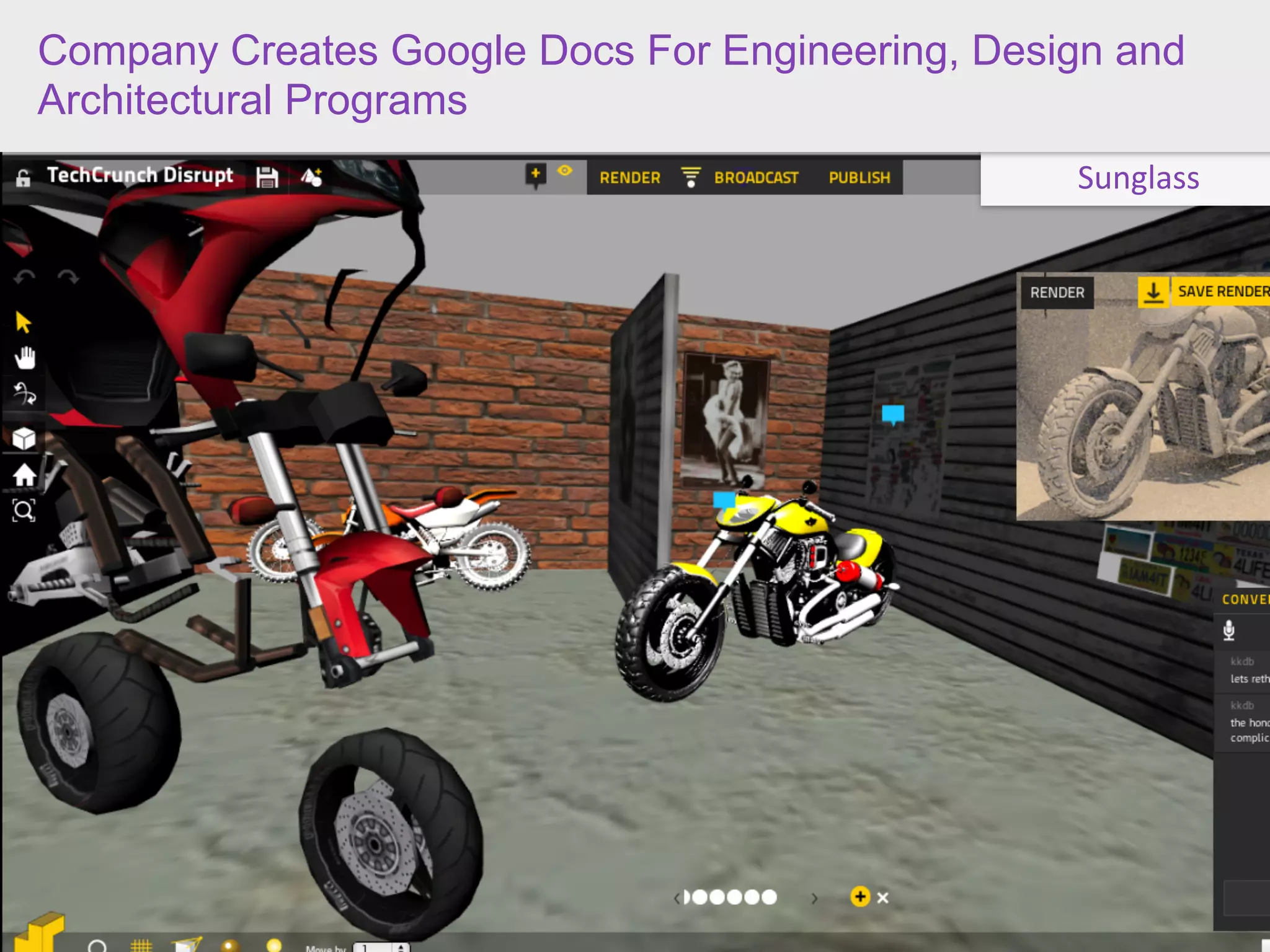 Company Creates Google Docs For Engineering, Design and
Architectural Programs
                                                 Sunglass
 