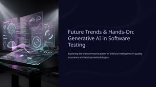 Future Trends & Hands-On: Generative AI in Software Testing | PPTX