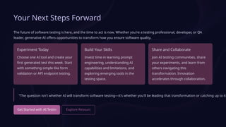 Future Trends & Hands-On: Generative AI in Software Testing | PPTX