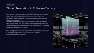 Future Trends & Hands-On: Generative AI in Software Testing | PPTX