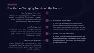 Future Trends & Hands-On: Generative AI in Software Testing | PPTX