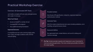 Future Trends & Hands-On: Generative AI in Software Testing | PPTX
