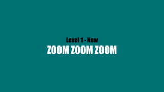 Level 1 - Now
ZOOM ZOOM ZOOM
 