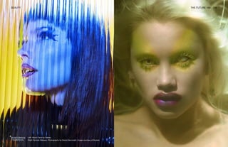 Left: About Face by Halsey
Right: Byredo Makeup. Photography by Daniel Sannwald. Image courtesy of Byredo
BEAUTY THE FUTURE 100 116
 