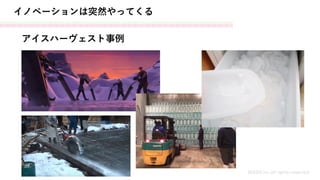 イノベーションは突然やってくる
MASH.inc all rights reserved
アイスハーヴェスト事例
 