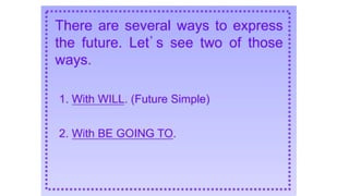 Future Backwards Examples Exercise FUTURE EXERCISES TO PRACTICE THE GRAMMAR | PPTX