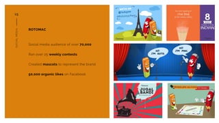 ROTOMAC
Social media audience of over 70,000
Ran over 25 weekly contests
Created mascots to represent the brand
50,000 org...