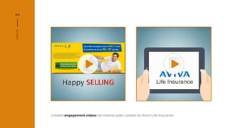 VIDEOS
20
Created engagement videos for internal sales contest for Aviva Life Insurance
 