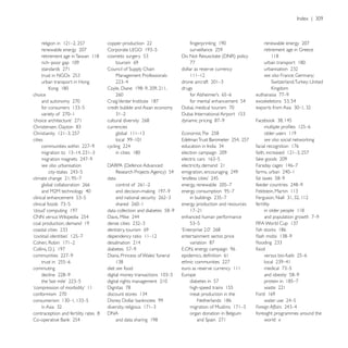 dollar as reserve currency
                                      Management Professionals                                          see also
     urban transport in Hong
                                                                 drugs
choice

                               credit bubble and Asian economy


                               currencies
                                                                 Economist, The
cities                                                                                                  see also




     see also urbanisation

                               data




                                                                 energy production and resources   fertility

                                                                 enhanced human performance


                                                                 entertainment sector, price

                                                                                                   food


commuting                      diet see food                     euro as reserve currency 111


                                                                     high-speed trains 155
                                                                     meat production in the

                                                                                                   Foreign Affairs
                                                                                                   foresight programmes around the
                                                                                                       world x
 