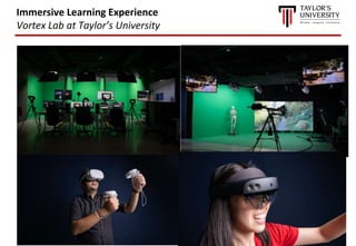 23
Immersive Learning Experience
Vortex Lab at Taylor’s University
 
