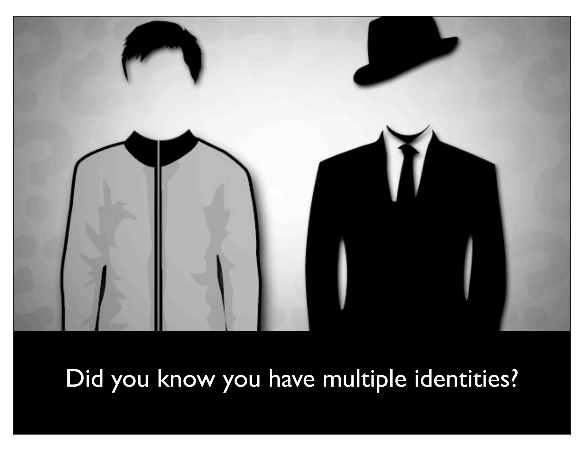 Did you know you have multiple identities?
 