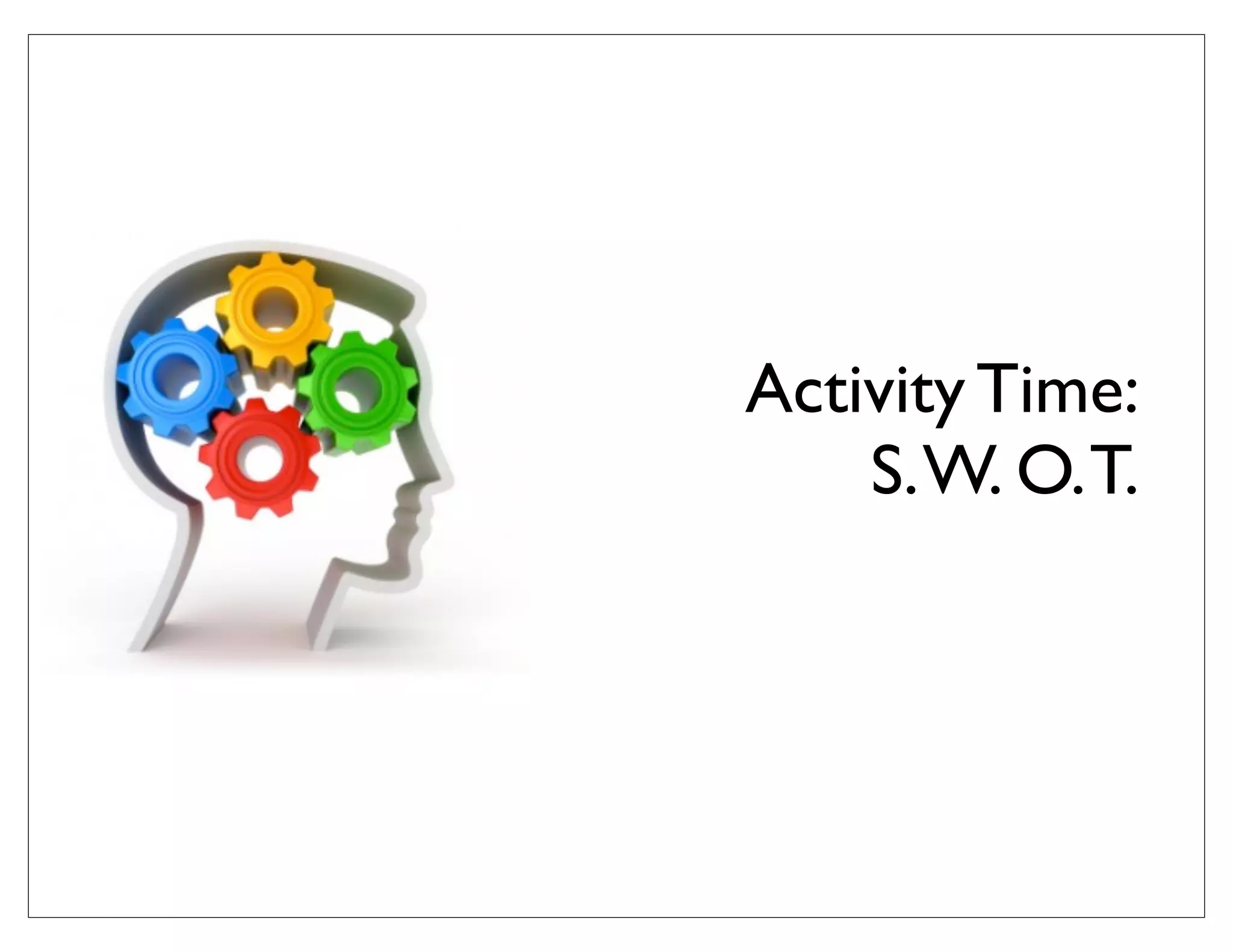 Activity Time:
S.W. O.T.
 