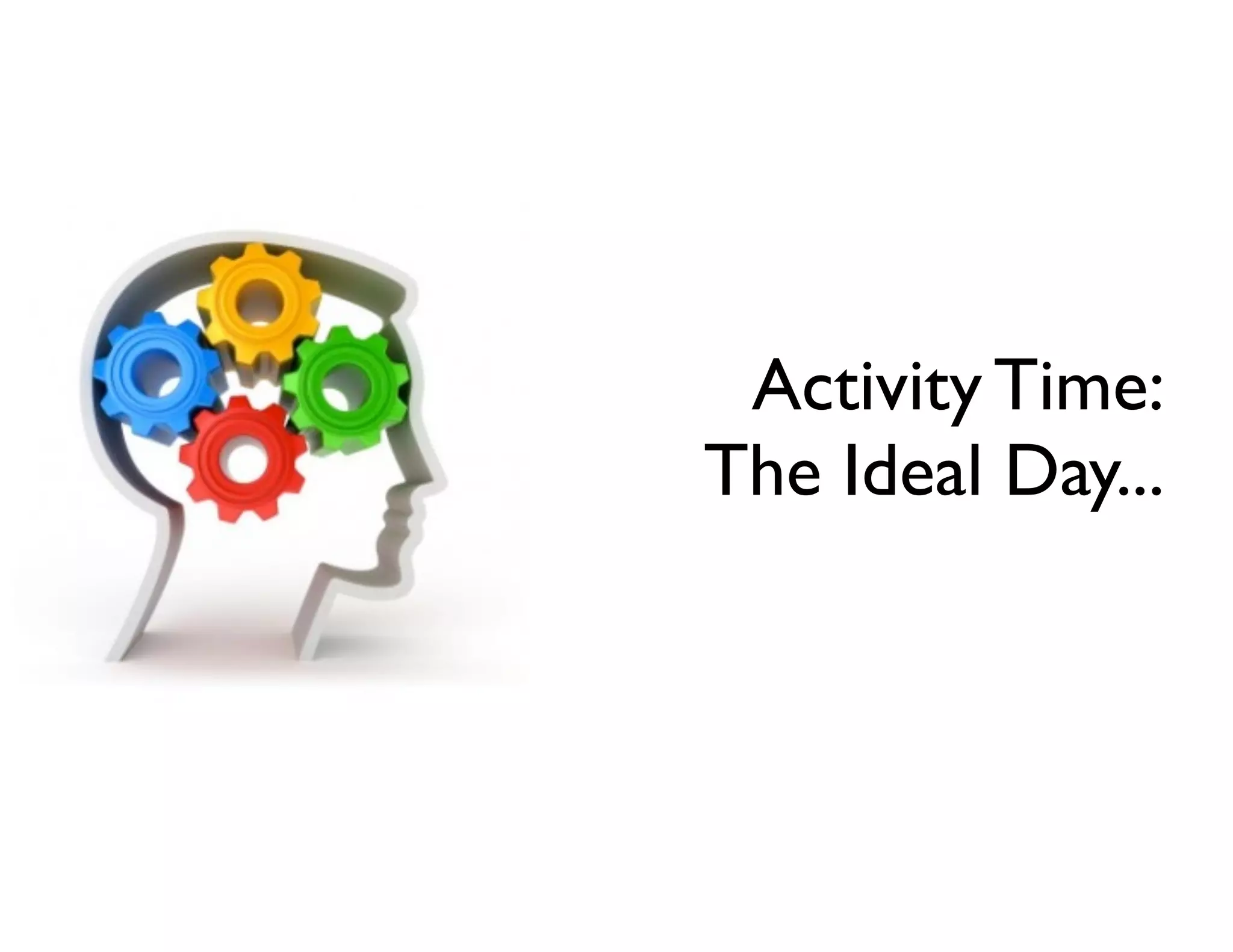 Activity Time:
The Ideal Day...

 