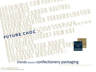 trends ahead in confectionery packaging
                                                              © M e r id ia n S p e c ia lit y P a c k a g in g in s ig h t , 2 0 1 1

w w w .m e r id ia n s p .c o .u k
w w w .c h o c o la t e p a c k a g in g .c o .u k
 