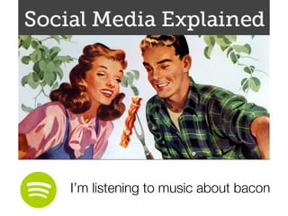 I’m listening to music about bacon
 