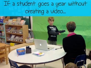 If a student goes a year without
creating a video...
 