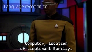 Machine Learning on the web - moving from Terminator to Star Trek | PPT