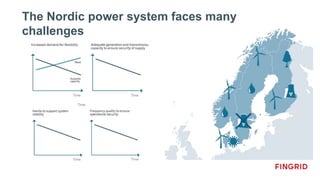 The Nordic power system faces many
challenges
n
 